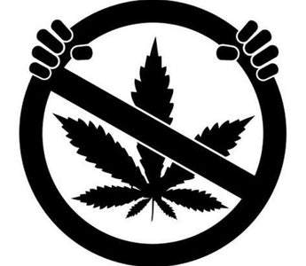 Cross Sign with Cannabis leaf