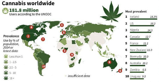 Cannabis worldwide graph